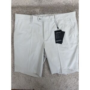 J Lindeberg Men's Vent Tight Golf Shorts, Grey, Size 40 Waist, 9 Inch Inseam